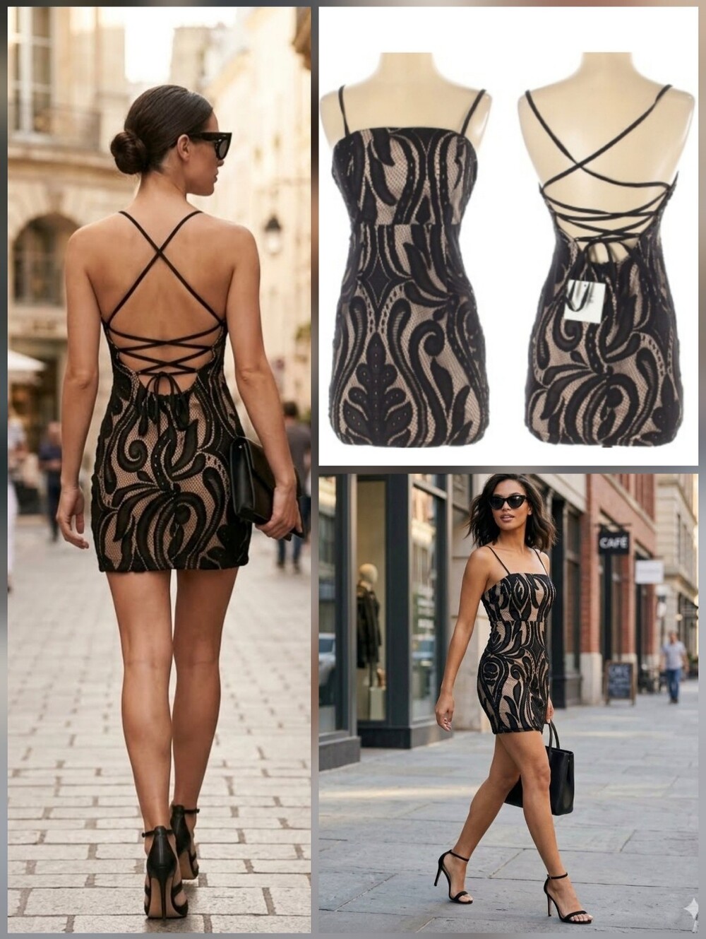 💙LF NEW! Seek the Label black lace cocktail 🤍Sz 2